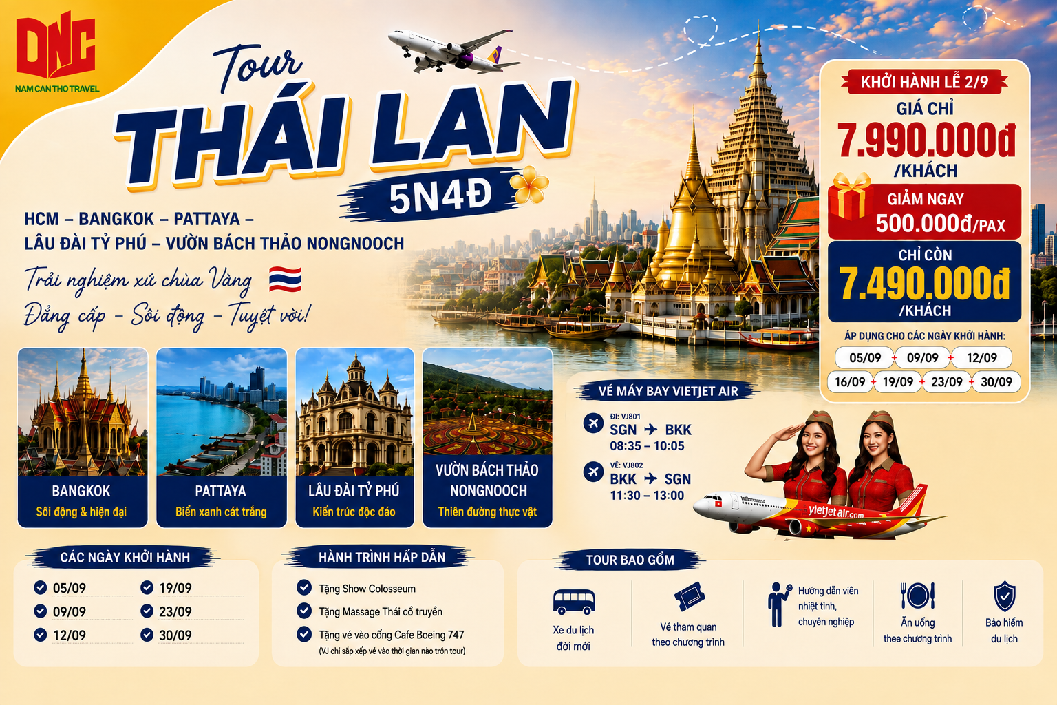 Tour Thái Lan